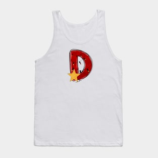 Letter D - Christmas Letter Tank Top